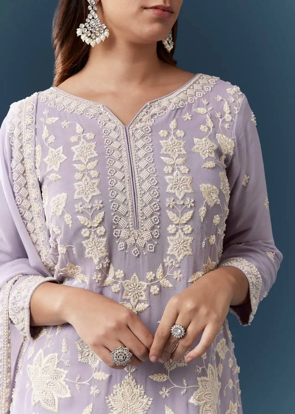 FC 727 Lavender Chiffon Georgette Salwar Suit. Perfect for Wedding, Party, Baby Shower, Pooja, Temple Visit – Grab it for ₹2599. Delivery 4-6 Work | Jump Suits, Straight Suits, Casual Suits, Creative suits, Designer Suits, Palazzo Suits, Party Wear Suits, Patiala Suits, Salwar suit