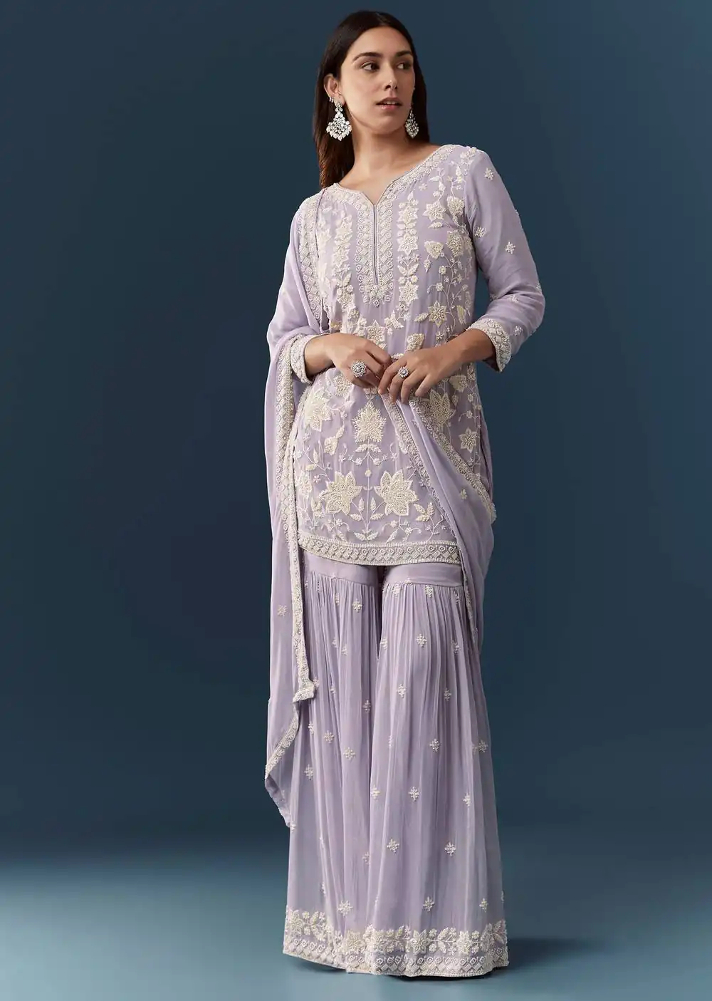FC 727 Lavender Chiffon Georgette Salwar Suit. Perfect for Wedding, Party, Baby Shower, Pooja, Temple Visit – Grab it for ₹2599. Delivery 4-6 Work | Jump Suits, Straight Suits, Casual Suits, Creative suits, Designer Suits, Palazzo Suits, Party Wear Suits, Patiala Suits, Salwar suit