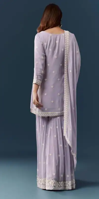 FC 727 Lavender Chiffon Georgette Salwar Suit. Perfect for Wedding, Party, Baby Shower, Pooja, Temple Visit – Grab it for ₹2599. Delivery 4-6 Work | Jump Suits, Straight Suits, Casual Suits, Creative suits, Designer Suits, Palazzo Suits, Party Wear Suits, Patiala Suits, Salwar suit