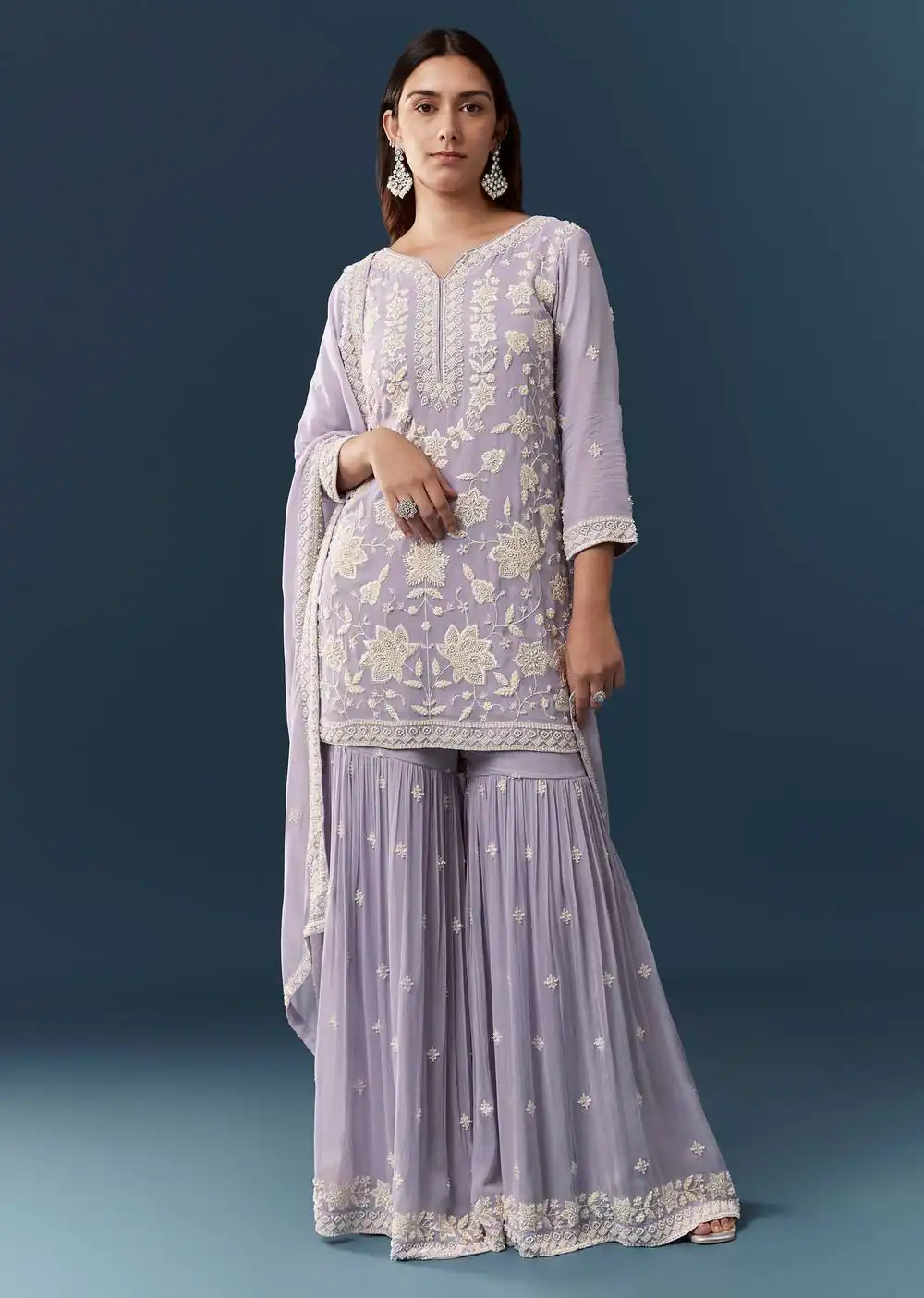FC 727 Lavender Chiffon Georgette Salwar Suit. Perfect for Wedding, Party, Baby Shower, Pooja, Temple Visit – Grab it for ₹2599. Delivery 4-6 Work | Jump Suits, Straight Suits, Casual Suits, Creative suits, Designer Suits, Palazzo Suits, Party Wear Suits, Patiala Suits, Salwar suit