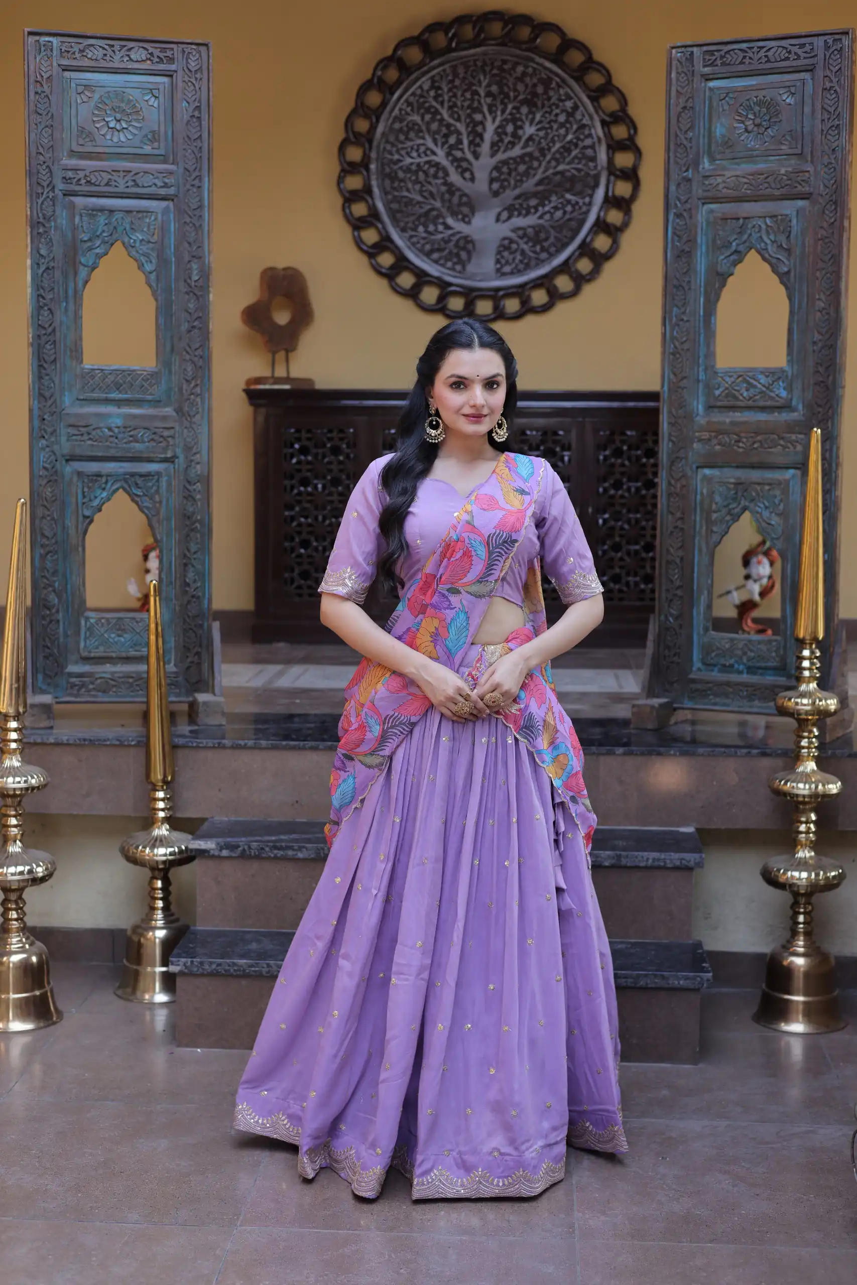 KA 5069 Lavender Cosmos Silk Lehenga Choli with Zari & Embroidery Work. Introductory Price ₹2499. Delivery 4-6 Working Days. Shop now. | Bollywood Lehenga, Creative Lehenga, Designer Lehenga, Embroidered Lehenga, Lehenga, Party Wear Lehenga