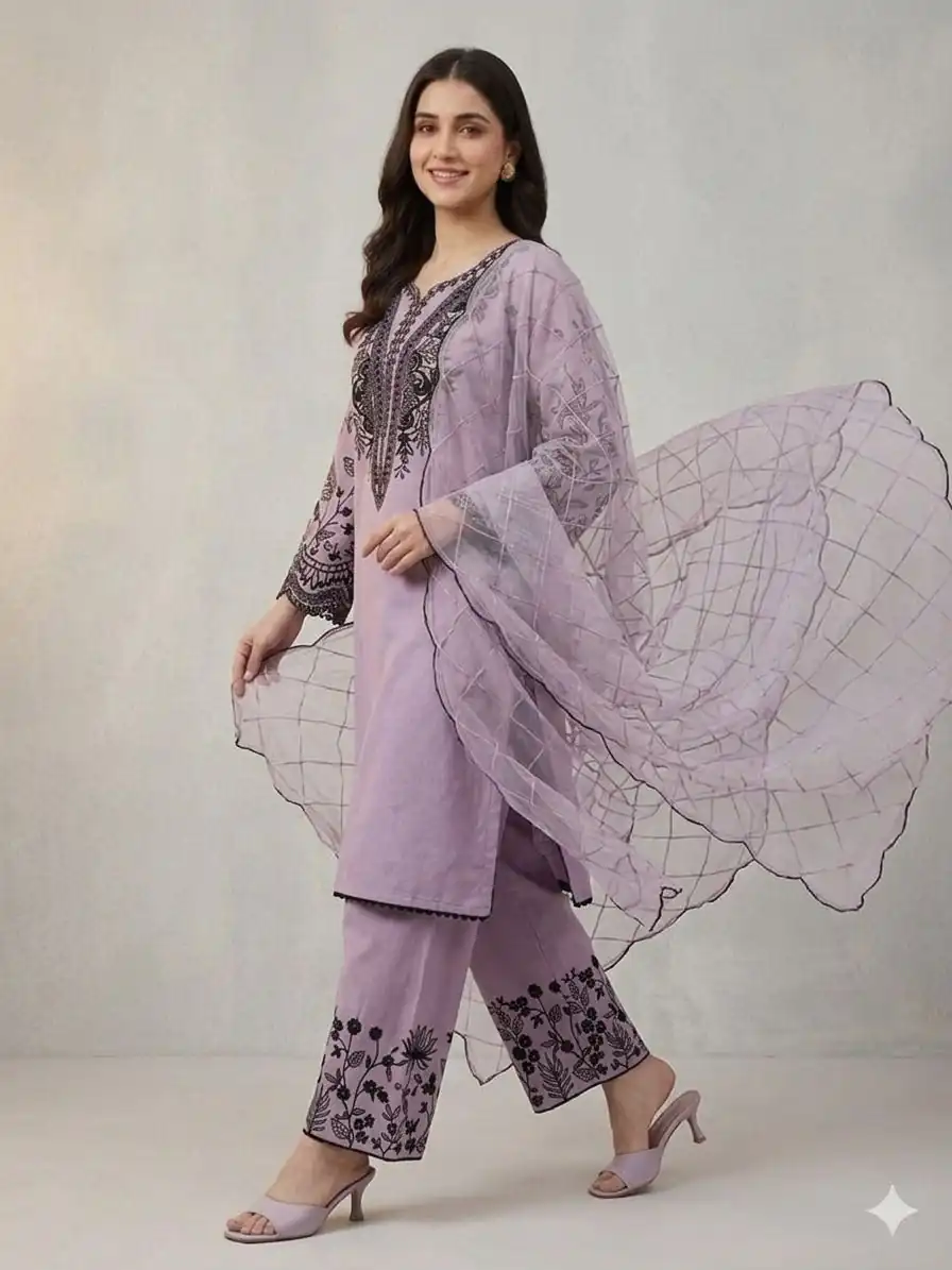 LG 2101 Purple Color Mal Cotton Embroidery Work Salwar Suit . Wedding, Party, Festive, Events, Get it for ₹2099. Delivery 4-6 Working Days. Shop now. | Jump Suits, Straight Suits, Casual Suits, Creative suits, Designer Suits, Palazzo Suits, Party Wear Suits, Patiala Suits, Salwar suit