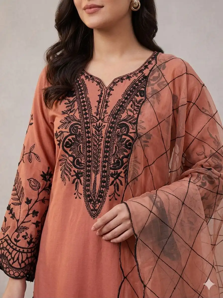 LG 2101 Rust Color Mal Cotton Embroidery Work Salwar Suit . Wedding, Party, Festive, Events, Get it for ₹2099. Delivery 4-6 Working Days. Shop now. | Jump Suits, Straight Suits, Casual Suits, Creative suits, Designer Suits, Palazzo Suits, Party Wear Suits, Patiala Suits, Salwar suit