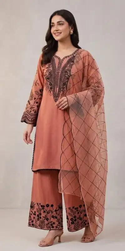 LG 2101 Rust Color Mal Cotton Embroidery Work Salwar Suit . Wedding, Party, Festive, Events, Get it for ₹2099. Delivery 4-6 Working Days. Shop now. | Jump Suits, Straight Suits, Casual Suits, Creative suits, Designer Suits, Palazzo Suits, Party Wear Suits, Patiala Suits, Salwar suit