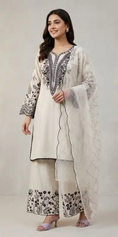LG 2101 White Color Mal Cotton Embroidery Work Salwar Suit . Wedding, Party, Festive, Events, Get it for ₹2099. Delivery 4-6 Working Days. Shop now. | Jump Suits, Straight Suits, Casual Suits, Creative suits, Designer Suits, Palazzo Suits, Party Wear Suits, Patiala Suits, Salwar suit