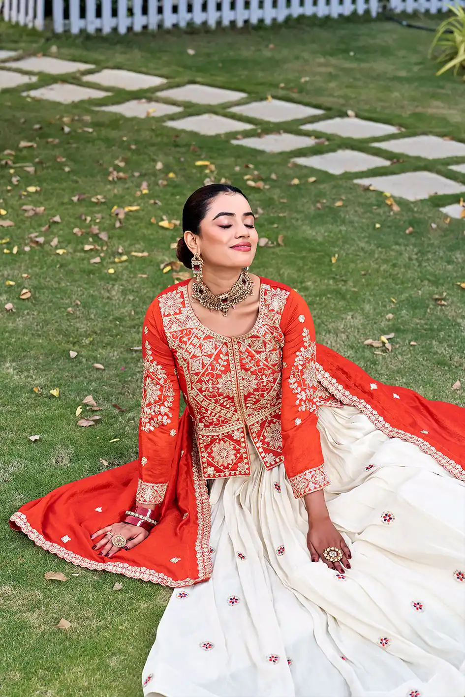 Ram 173 Orange in Color Vichitra Silk Embroidery Work Lehenga Choli . Now at just ₹2549. Delivery 4-6 Working Days. Shop now. | Bollywood Lehenga, Creative Lehenga, Designer Lehenga, Embroidered Lehenga, Lehenga, Party Wear Lehenga