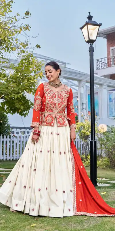 Ram 173 Orange in Color Vichitra Silk Embroidery Work Lehenga Choli . Now at just ₹2549. Delivery 4-6 Working Days. Shop now. | Bollywood Lehenga, Creative Lehenga, Designer Lehenga, Embroidered Lehenga, Lehenga, Party Wear Lehenga