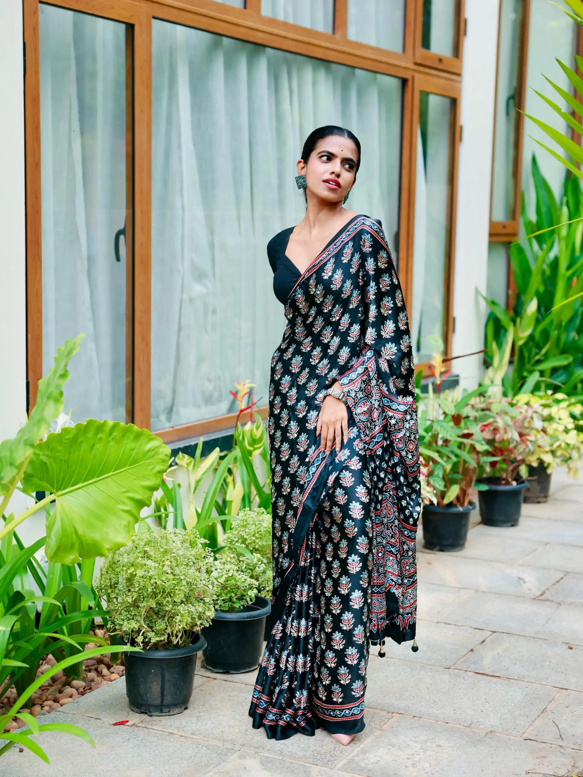 NC 5603 Black Color Satin Crap Saree with Mirror Work. Introductory Price ₹1799. Delivery Online 4-6 Working Days. Shop now. | Bollywood Sarees, Creative Sarees, Designer Sarees, Embroidered Sarees, Ethnic Saree, Modern Digital sarees, Party Wear Sarees, Sarees