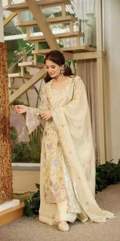 RTC 6030 Cream Vichitra Silk Salwar Suit with Embroidery Work. Wedding, Party, Festive, Events, Grab it for ₹2649. Delivery 4-6 Working Days. Shop now. | Jump Suits, Straight Suits, Casual Suits, Creative suits, Designer Suits, Palazzo Suits, Party Wear Suits, Patiala Suits, Salwar suit