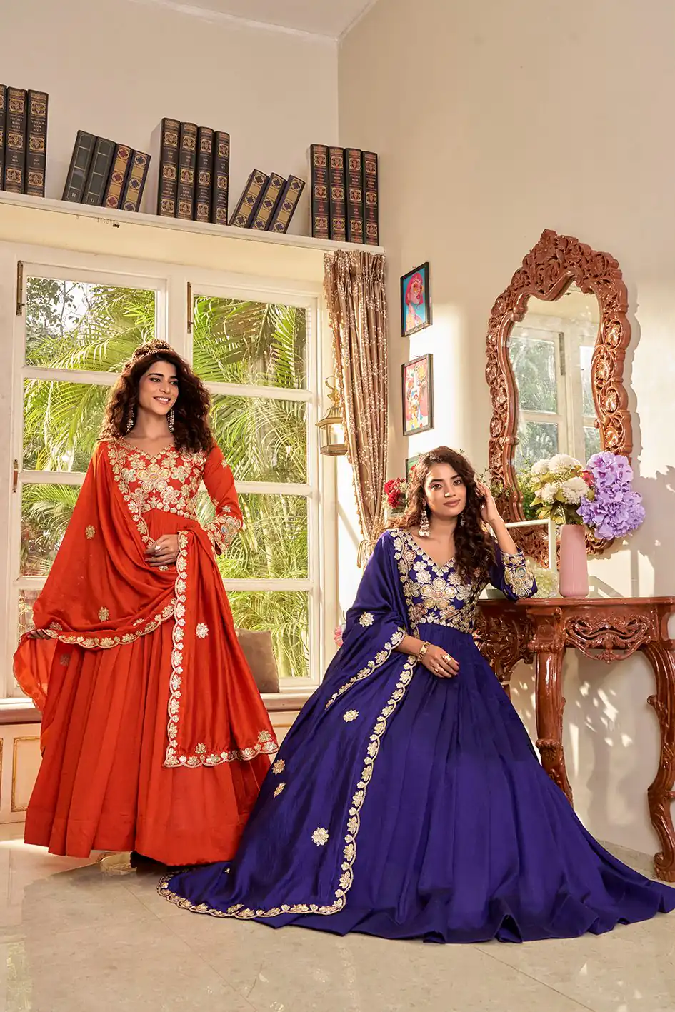 Ram 176 Purple Vichitra Silk Gown Perfect for Wedding, Party, Holi, Anniversary, Mehendi –. Grab it for ₹2049. Delivery 4-6 Working Days. Shop now. | Bollywood Gowns, Creative Gowns, Designer Gowns, Embroidered Gowns, Gowns, Party Wear Gowns