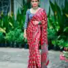NC 5603 Red Color Satin Crap Saree with Mirror Work. Introductory Price ₹1799. Delivery Online 4-6 Working Days. Shop now. | Bollywood Sarees, Creative Sarees, Designer Sarees, Embroidered Sarees, Ethnic Saree, Modern Digital sarees, Party Wear Sarees, Sarees