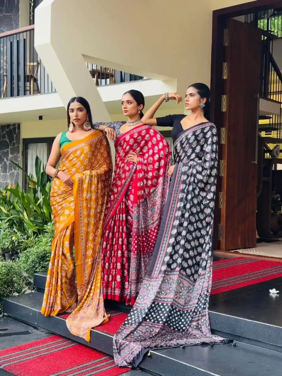 NC 5603 Red Color Satin Crap Saree with Mirror Work. Introductory Price ₹1799. Delivery Online 4-6 Working Days. Shop now. | Bollywood Sarees, Creative Sarees, Designer Sarees, Embroidered Sarees, Ethnic Saree, Modern Digital sarees, Party Wear Sarees, Sarees