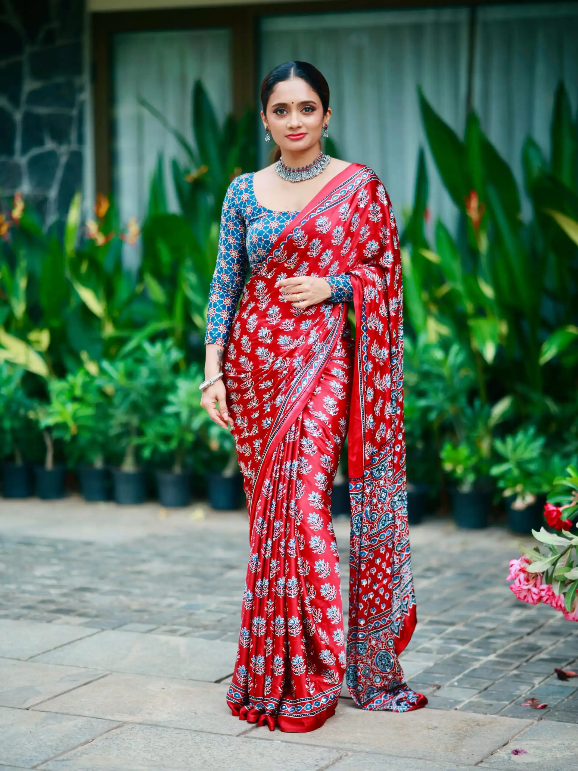 NC 5603 Red Color Satin Crap Saree with Mirror Work. Introductory Price ₹1799. Delivery Online 4-6 Working Days. Shop now. | Bollywood Sarees, Creative Sarees, Designer Sarees, Embroidered Sarees, Ethnic Saree, Modern Digital sarees, Party Wear Sarees, Sarees