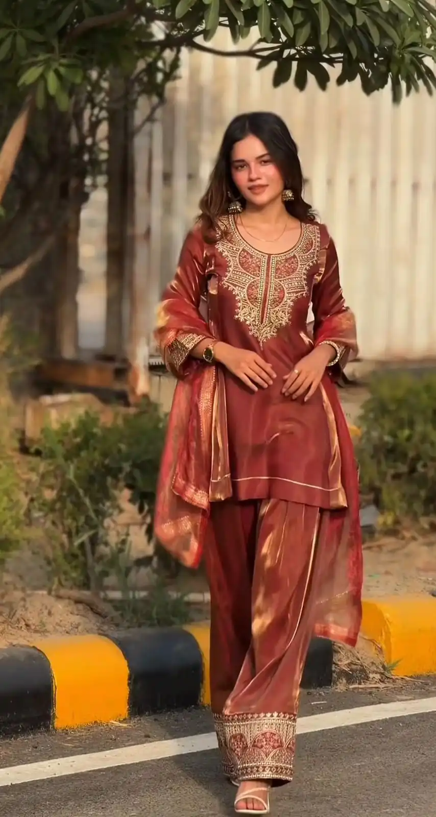 NF 1285 Rust Fandy Silk Salwar Suit with Lace Work & Embroidery Work. Introductory Price ₹2149. Delivery 4-6 Working Days. Shop now. | Jump Suits, Straight Suits, Casual Suits, Creative suits, Designer Suits, Palazzo Suits, Party Wear Suits, Patiala Suits, Salwar suit
