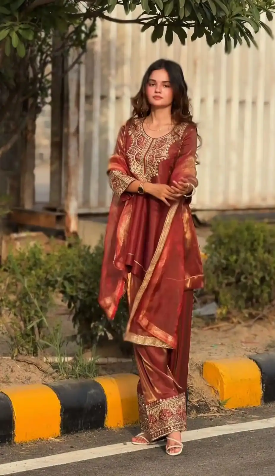 NF 1285 Rust Fandy Silk Salwar Suit with Lace Work & Embroidery Work. Introductory Price ₹2149. Delivery 4-6 Working Days. Shop now. | Jump Suits, Straight Suits, Casual Suits, Creative suits, Designer Suits, Palazzo Suits, Party Wear Suits, Patiala Suits, Salwar suit
