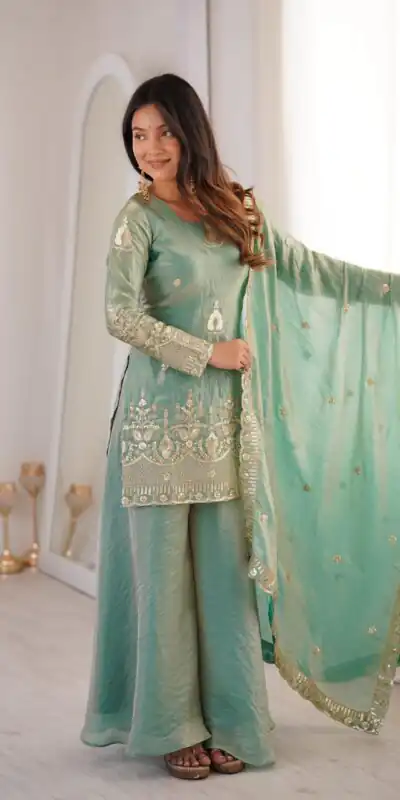 ZSR 3168 Sea Green Color Fendy Silk With Embroidery Work Salwar Suit. Get it for ₹2149. Delivery 4-6 Working Days. Online Shop now. | Jump Suits, Straight Suits, Casual Suits, Creative suits, Designer Suits, Palazzo Suits, Party Wear Suits, Patiala Suits, Salwar suit