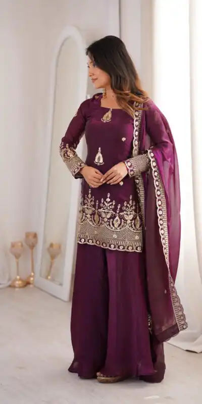ZSR 3168 Wine Color Fendy Silk With Embroidery Work Salwar Suit. Get it for ₹2149. Delivery 4-6 Working Days. Online Shop now. | Jump Suits, Straight Suits, Casual Suits, Creative suits, Designer Suits, Palazzo Suits, Party Wear Suits, Patiala Suits, Salwar suit