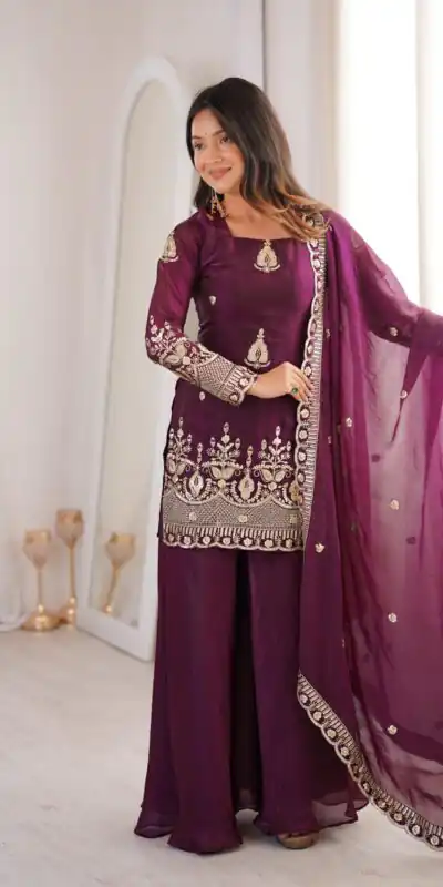 ZSR 3168 Wine Color Fendy Silk With Embroidery Work Salwar Suit. Get it for ₹2149. Delivery 4-6 Working Days. Online Shop now. | Jump Suits, Straight Suits, Casual Suits, Creative suits, Designer Suits, Palazzo Suits, Party Wear Suits, Patiala Suits, Salwar suit