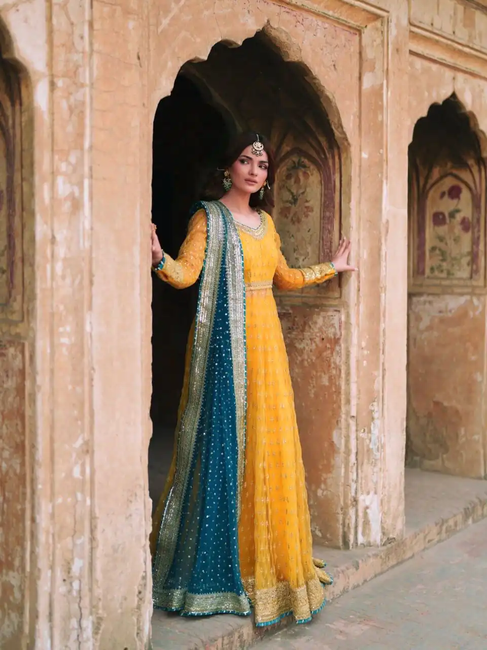 RTC 6033 Yellow Color Soft Net Gown with Gotta Patti Work & Lace Work. Now at just ₹2499. Delivery 4-6 Working Days. Shop now. | Bollywood Gowns, Creative Gowns, Designer Gowns, Embroidered Gowns, Gowns, Party Wear Gowns