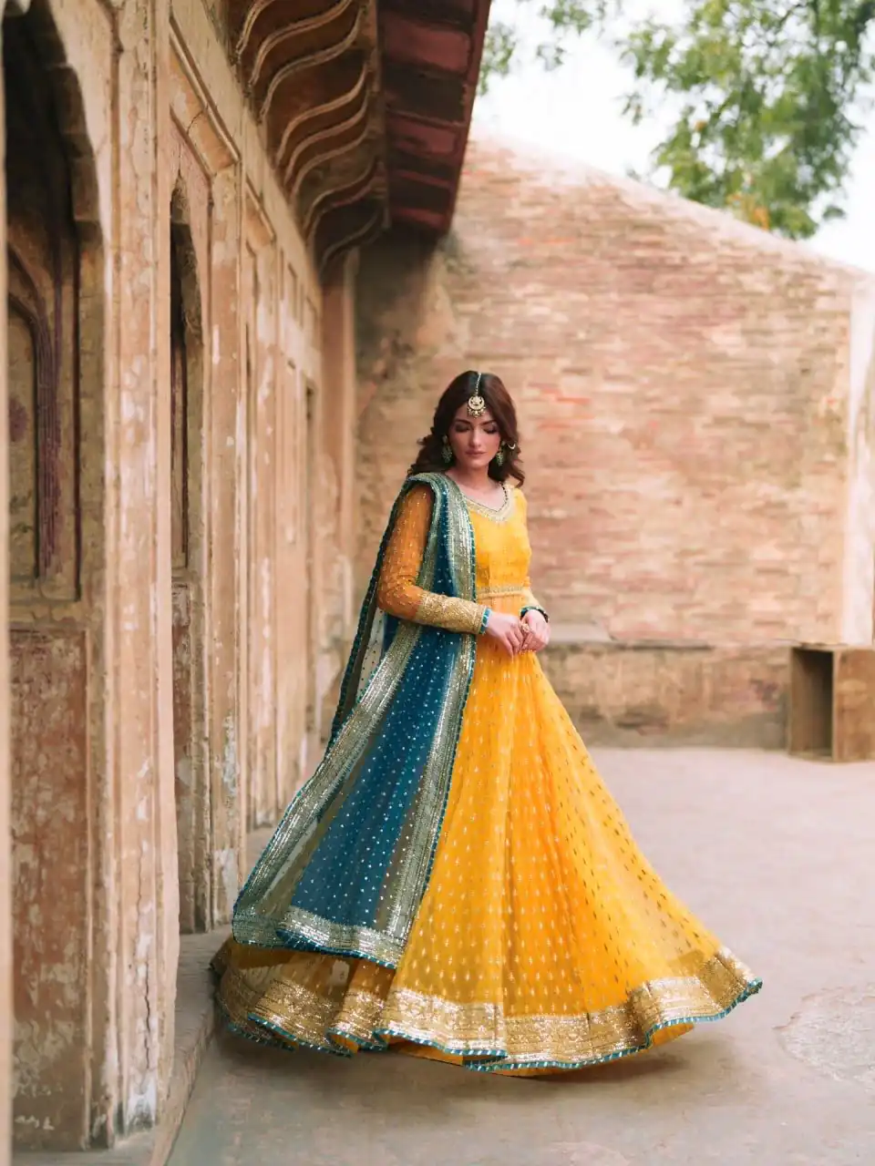 RTC 6033 Yellow Color Soft Net Gown with Gotta Patti Work & Lace Work. Now at just ₹2499. Delivery 4-6 Working Days. Shop now. | Bollywood Gowns, Creative Gowns, Designer Gowns, Embroidered Gowns, Gowns, Party Wear Gowns