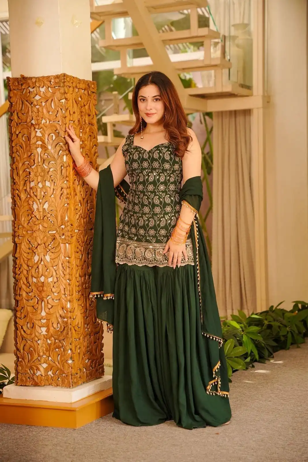 MD 3093 Green Blooming Faux Georgette Salwar Suit Perfect for Wedding, Party, Makar Sankranti, Baby Shower, Traditional Day – . Special Price ₹2149. Deliv | Jump Suits, Straight Suits, Casual Suits, Creative suits, Designer Suits, Palazzo Suits, Party Wear Suits, Patiala Suits, Salwar suit