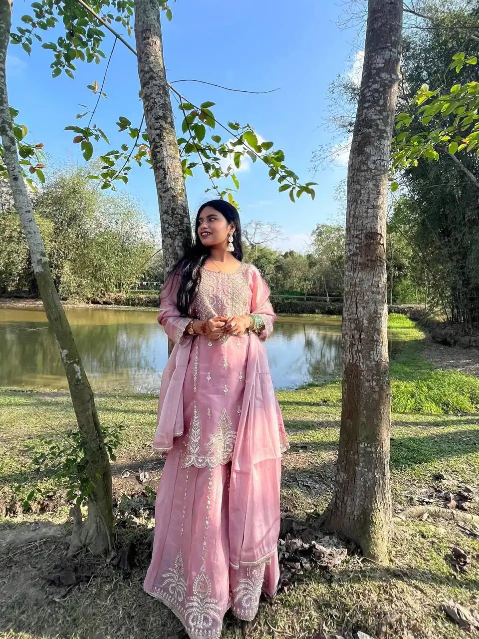 ZB 5066 Peach Zimmy Cho Salwar Suit Perfect for Wedding, Party, Baisakhi, Ganesh Chaturthi, Family – . Special Price ₹2149. Delivery 4-6 Working Days | Jump Suits, Straight Suits, Casual Suits, Creative suits, Designer Suits, Palazzo Suits, Party Wear Suits, Patiala Suits, Salwar suit