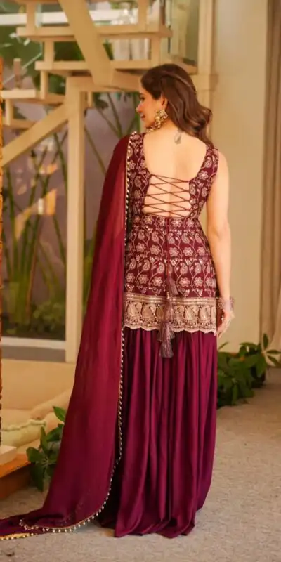 MD 3093 Red Blooming Faux Georgette Salwar Suit Perfect for Wedding, Party, Makar Sankranti, Baby Shower, Traditional Day – . Special Price ₹2149. Deliv | Jump Suits, Straight Suits, Casual Suits, Creative suits, Designer Suits, Palazzo Suits, Party Wear Suits, Patiala Suits, Salwar suit