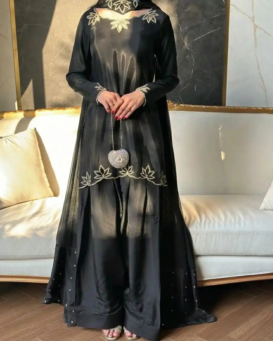 NF 1270 Black Natural Crep Salwar Suit Brown with Embroidery Work. Exclusive Offer ₹1899. Delivery 4-6 Working Days. Shop now. | Jump Suits, Straight Suits, Casual Suits, Creative suits, Designer Suits, Palazzo Suits, Party Wear Suits, Patiala Suits, Salwar suit