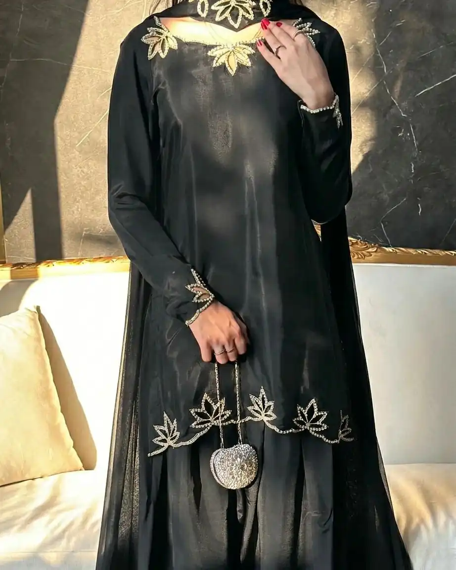 NF 1270 Black Natural Crep Salwar Suit Brown with Embroidery Work. Exclusive Offer ₹1899. Delivery 4-6 Working Days. Shop now. | Jump Suits, Straight Suits, Casual Suits, Creative suits, Designer Suits, Palazzo Suits, Party Wear Suits, Patiala Suits, Salwar suit