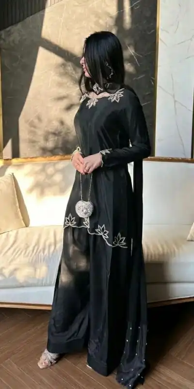 NF 1270 Black Natural Crep Salwar Suit Brown with Embroidery Work. Exclusive Offer ₹1899. Delivery 4-6 Working Days. Shop now. | Jump Suits, Straight Suits, Casual Suits, Creative suits, Designer Suits, Palazzo Suits, Party Wear Suits, Patiala Suits, Salwar suit