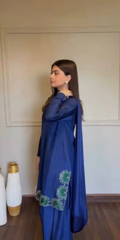 KD 1620 Blue American Silk Salwar Suit Perfect for Wedding, Party, Onam, Family Gatherings, Baisakhi – . Affordable Price ₹1849. Delivery 4-6 Working Days | Jump Suits, Straight Suits, Casual Suits, Creative suits, Designer Suits, Palazzo Suits, Party Wear Suits, Patiala Suits, Salwar suit