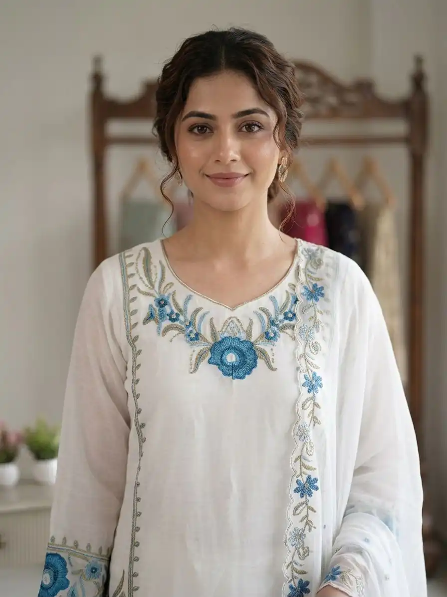 LG 2105 Blue Fox Georgette Salwar Suit With Embroidery Work. Affordable Price ₹2049. Delivery 4-6 Working Days. Shop now. | Jump Suits, Straight Suits, Casual Suits, Creative suits, Designer Suits, Palazzo Suits, Party Wear Suits, Patiala Suits, Salwar suit
