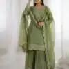 ZSR 3167 Green Fendy Silk Salwar Suitwith Embroidery Work & Lace Work. Now at just ₹2149. Delivery 4-6 Working Days. Shop now. | Jump Suits, Straight Suits, Casual Suits, Creative suits, Designer Suits, Palazzo Suits, Party Wear Suits, Patiala Suits, Salwar suit