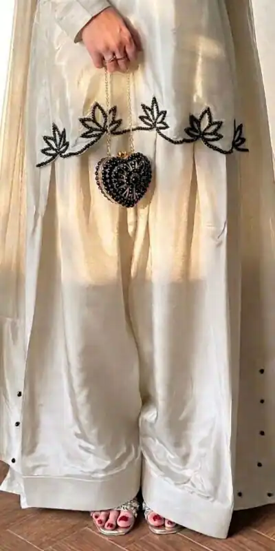 NF 1270 Off White Natural Crep Salwar Suit Brown with Embroidery Work. Exclusive Offer ₹1899. Delivery 4-6 Working Days. Shop now. | Jump Suits, Straight Suits, Casual Suits, Creative suits, Designer Suits, Palazzo Suits, Party Wear Suits, Patiala Suits, Salwar suit