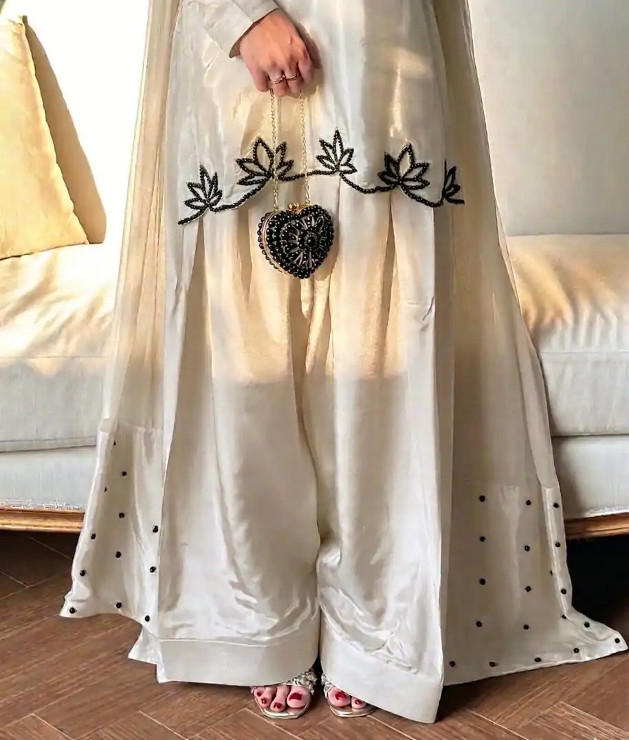 NF 1270 Off White Natural Crep Salwar Suit Brown with Embroidery Work. Exclusive Offer ₹1899. Delivery 4-6 Working Days. Shop now. | Jump Suits, Straight Suits, Casual Suits, Creative suits, Designer Suits, Palazzo Suits, Party Wear Suits, Patiala Suits, Salwar suit