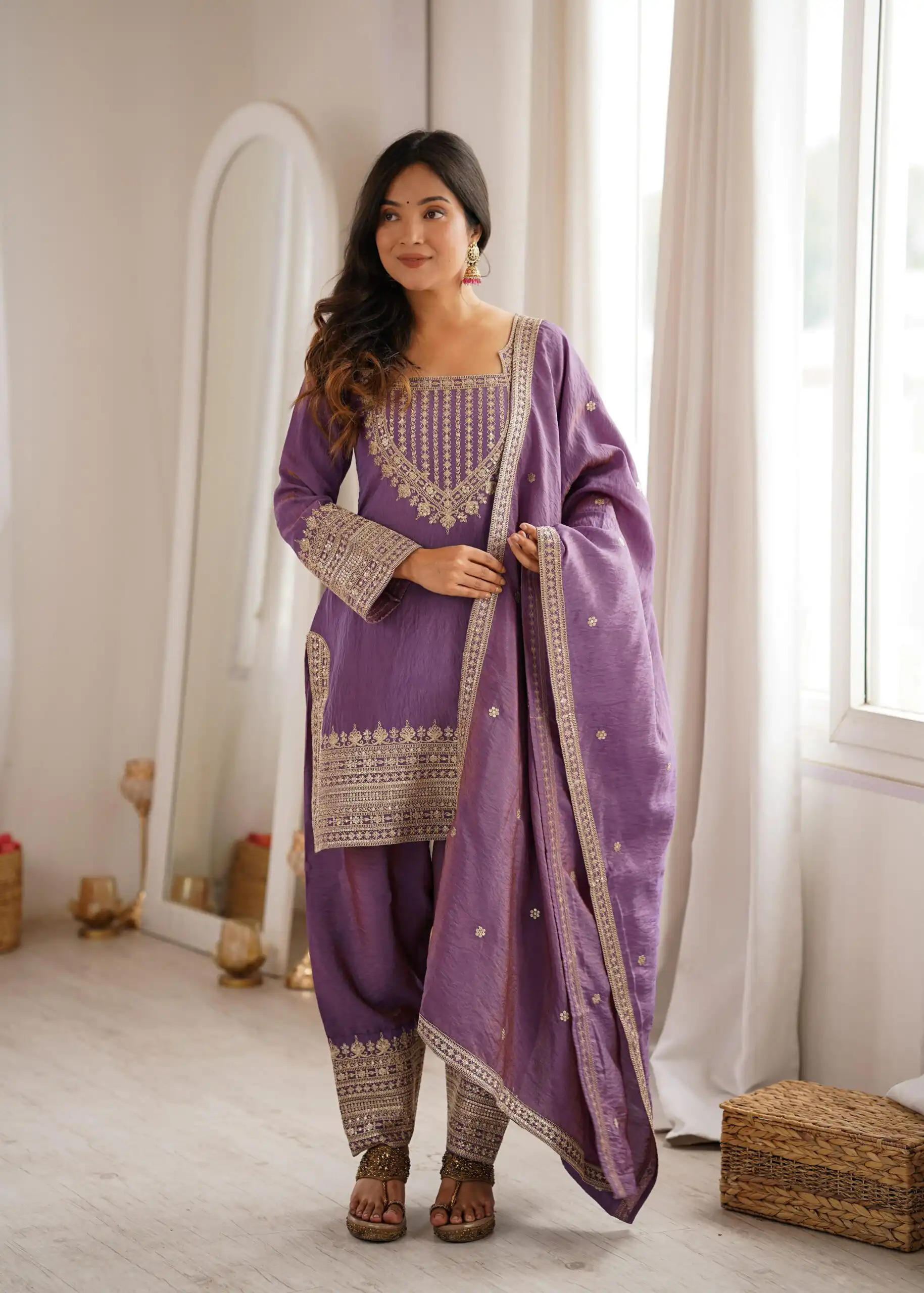 KB 303 Onion Vichitra Silk Salwar Suit with Embroidery Work. Wedding, Party, Festive, Events, Grab it for ₹2049. Delivery 4-6 Working Days. Shop now. | Jump Suits, Straight Suits, Casual Suits, Creative suits, Designer Suits, Palazzo Suits, Party Wear Suits, Patiala Suits, Salwar suit
