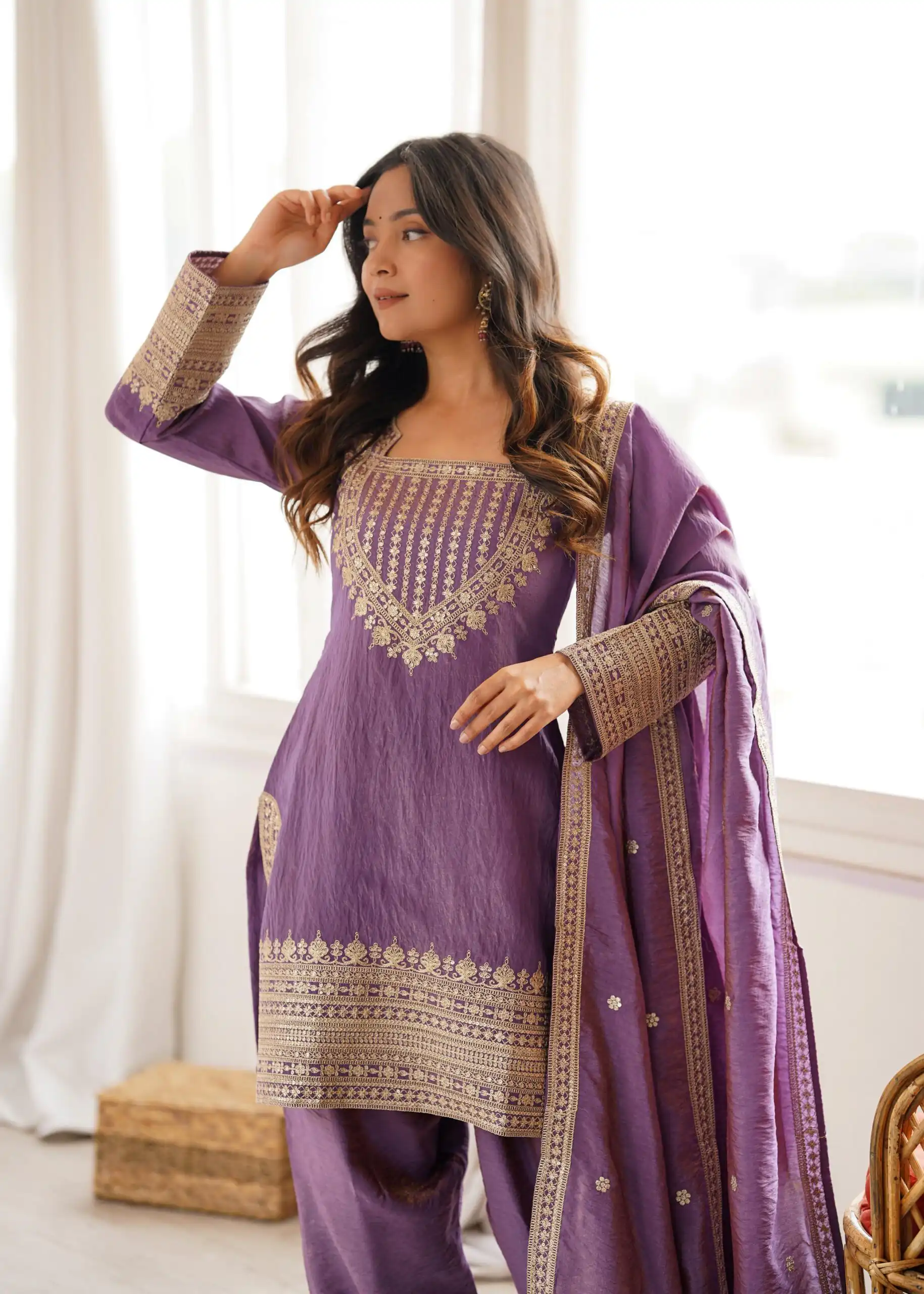 KB 303 Onion Vichitra Silk Salwar Suit with Embroidery Work. Wedding, Party, Festive, Events, Grab it for ₹2049. Delivery 4-6 Working Days. Shop now. | Jump Suits, Straight Suits, Casual Suits, Creative suits, Designer Suits, Palazzo Suits, Party Wear Suits, Patiala Suits, Salwar suit