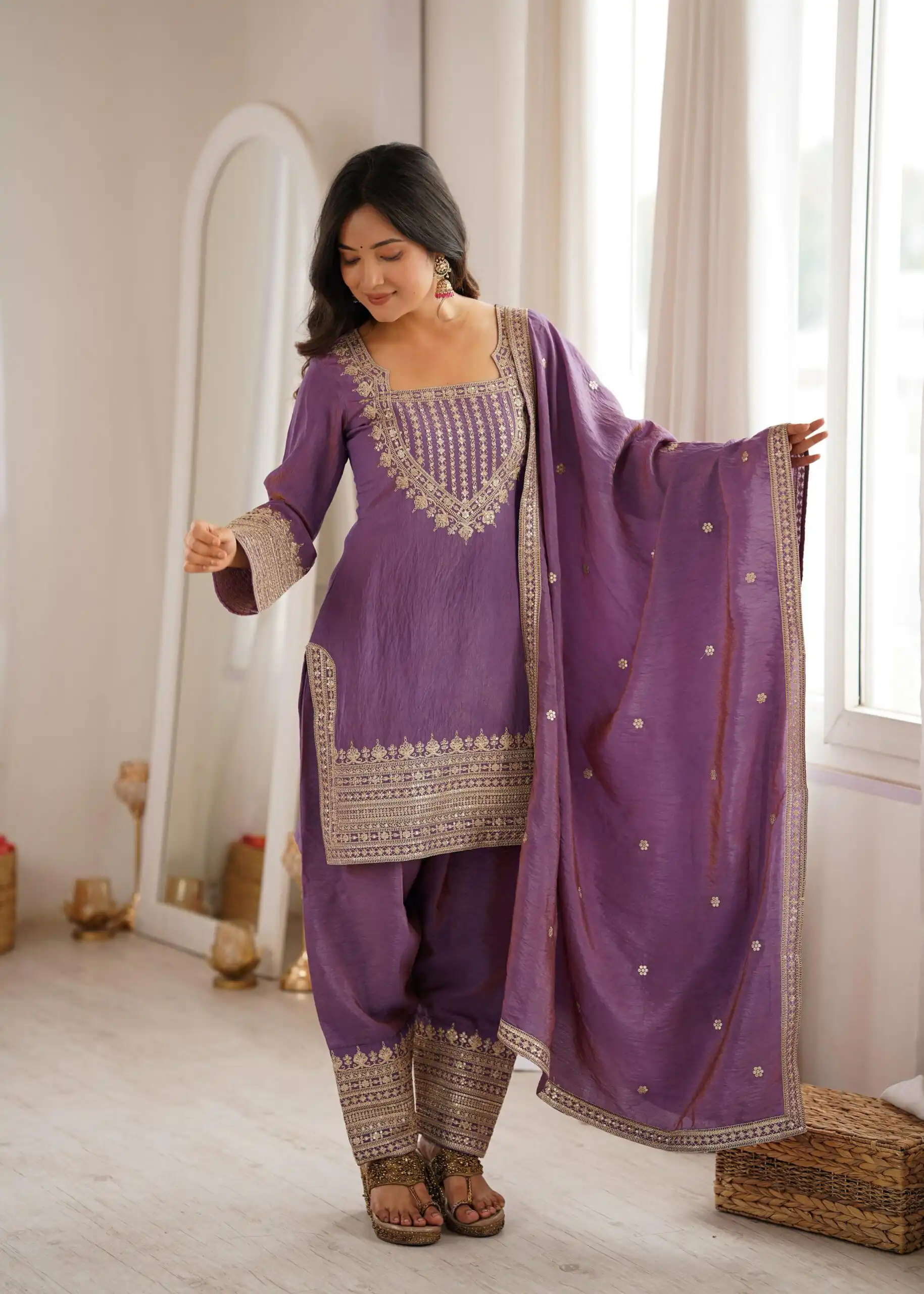 KB 303 Onion Vichitra Silk Salwar Suit with Embroidery Work. Wedding, Party, Festive, Events, Grab it for ₹2049. Delivery 4-6 Working Days. Shop now. | Jump Suits, Straight Suits, Casual Suits, Creative suits, Designer Suits, Palazzo Suits, Party Wear Suits, Patiala Suits, Salwar suit