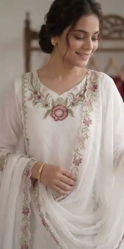 LG 2105 Peach Fox Georgette Salwar Suit With Embroidery Work. Affordable Price ₹2049. Delivery 4-6 Working Days. Shop now. | Jump Suits, Straight Suits, Casual Suits, Creative suits, Designer Suits, Palazzo Suits, Party Wear Suits, Patiala Suits, Salwar suit