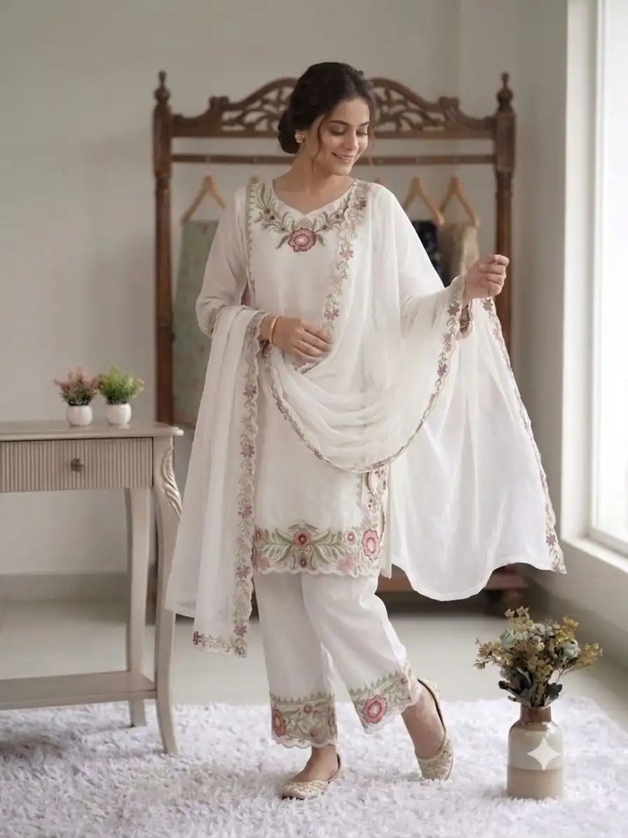 LG 2105 Peach Fox Georgette Salwar Suit With Embroidery Work. Affordable Price ₹2049. Delivery 4-6 Working Days. Shop now. | Jump Suits, Straight Suits, Casual Suits, Creative suits, Designer Suits, Palazzo Suits, Party Wear Suits, Patiala Suits, Salwar suit