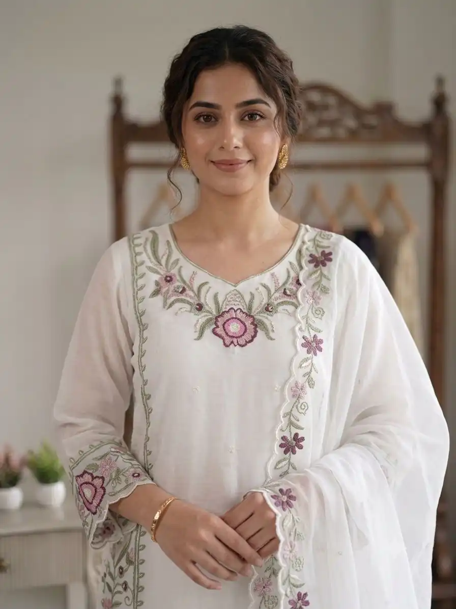 LG 2105 Pink Fox Georgette Salwar Suit With Embroidery Work. Affordable Price ₹2049. Delivery 4-6 Working Days. Shop now. | Jump Suits, Straight Suits, Casual Suits, Creative suits, Designer Suits, Palazzo Suits, Party Wear Suits, Patiala Suits, Salwar suit