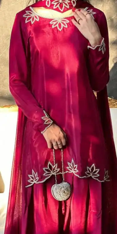 NF 1270 Pink Natural Crep Salwar Suit Brown with Embroidery Work. Exclusive Offer ₹1899. Delivery 4-6 Working Days. Shop now. | Jump Suits, Straight Suits, Casual Suits, Creative suits, Designer Suits, Palazzo Suits, Party Wear Suits, Patiala Suits, Salwar suit