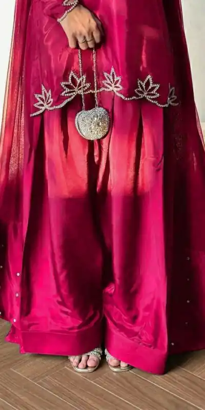 NF 1270 Pink Natural Crep Salwar Suit Brown with Embroidery Work. Exclusive Offer ₹1899. Delivery 4-6 Working Days. Shop now. | Jump Suits, Straight Suits, Casual Suits, Creative suits, Designer Suits, Palazzo Suits, Party Wear Suits, Patiala Suits, Salwar suit