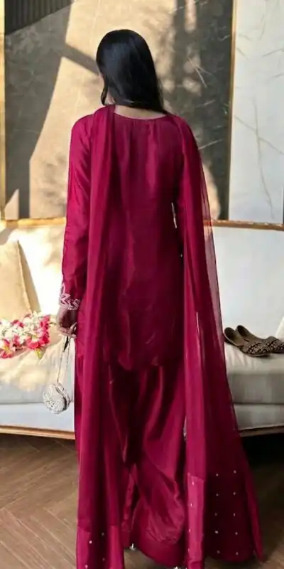 NF 1270 Pink Natural Crep Salwar Suit Brown with Embroidery Work. Exclusive Offer ₹1899. Delivery 4-6 Working Days. Shop now. | Jump Suits, Straight Suits, Casual Suits, Creative suits, Designer Suits, Palazzo Suits, Party Wear Suits, Patiala Suits, Salwar suit