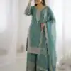 ZSR 3167 Sea Green Fendy Silk Salwar Suitwith Embroidery Work & Lace Work. Now at just ₹2149. Delivery 4-6 Working Days. Shop now. | Jump Suits, Straight Suits, Casual Suits, Creative suits, Designer Suits, Palazzo Suits, Party Wear Suits, Patiala Suits, Salwar suit