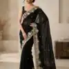 JR 670 Black in Space Silk Embroidery Work & Zari Work Saree . Available at ₹1949 only. Delivery 4-6 Working Days. Shop now. | Bollywood Sarees, Creative Sarees, Designer Sarees, Embroidered Sarees, Ethnic Saree, Modern Digital sarees, Party Wear Sarees, Sarees