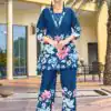 DIVA 128 Blue Color Cotton Kurti with Printed Designer Work. Exclusive Offer ₹1749. Delivery 4-6 Working Days. Online Shop now. | Bollywood Kurti, Creative Kurtis, Designer Kurti, Kurti, Party Wear Kurti, Selfie Kurti