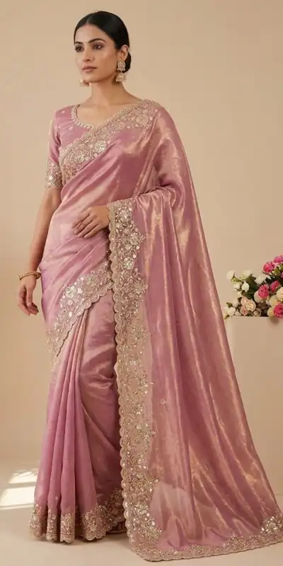 JR 670 Peach in Space Silk Embroidery Work & Zari Work Saree . Available at ₹1949 only. Delivery 4-6 Working Days. Shop now. | Bollywood Sarees, Creative Sarees, Designer Sarees, Embroidered Sarees, Ethnic Saree, Modern Digital sarees, Party Wear Sarees, Sarees
