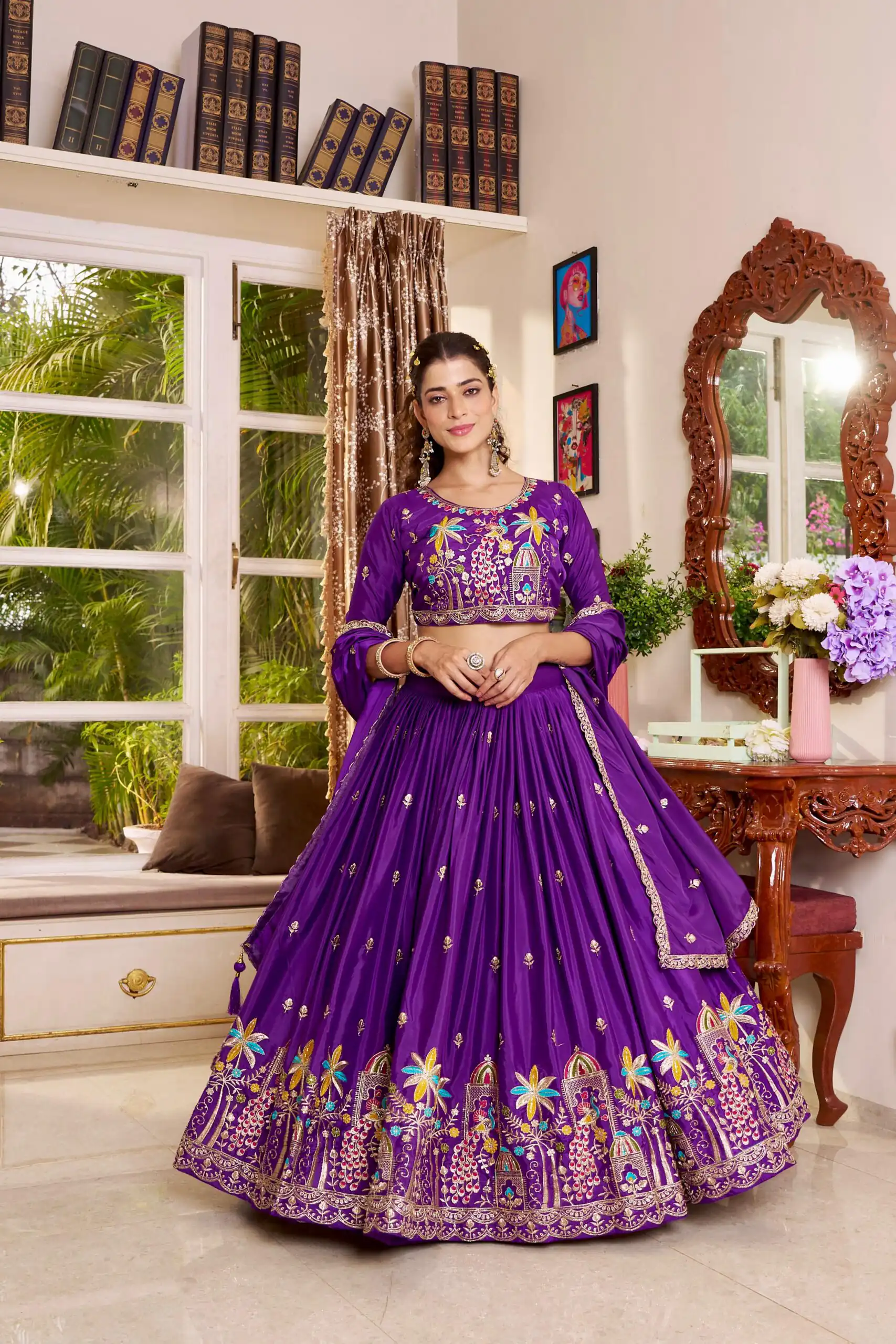 Ram 178 Purple Color Pure Crap Silk Lehenga Choli with Embroidery Work. Best Price ₹2549. Delivery 4-6 Working Days. Shop now. | Bollywood Lehenga, Creative Lehenga, Designer Lehenga, Embroidered Lehenga, Lehenga, Party Wear Lehenga