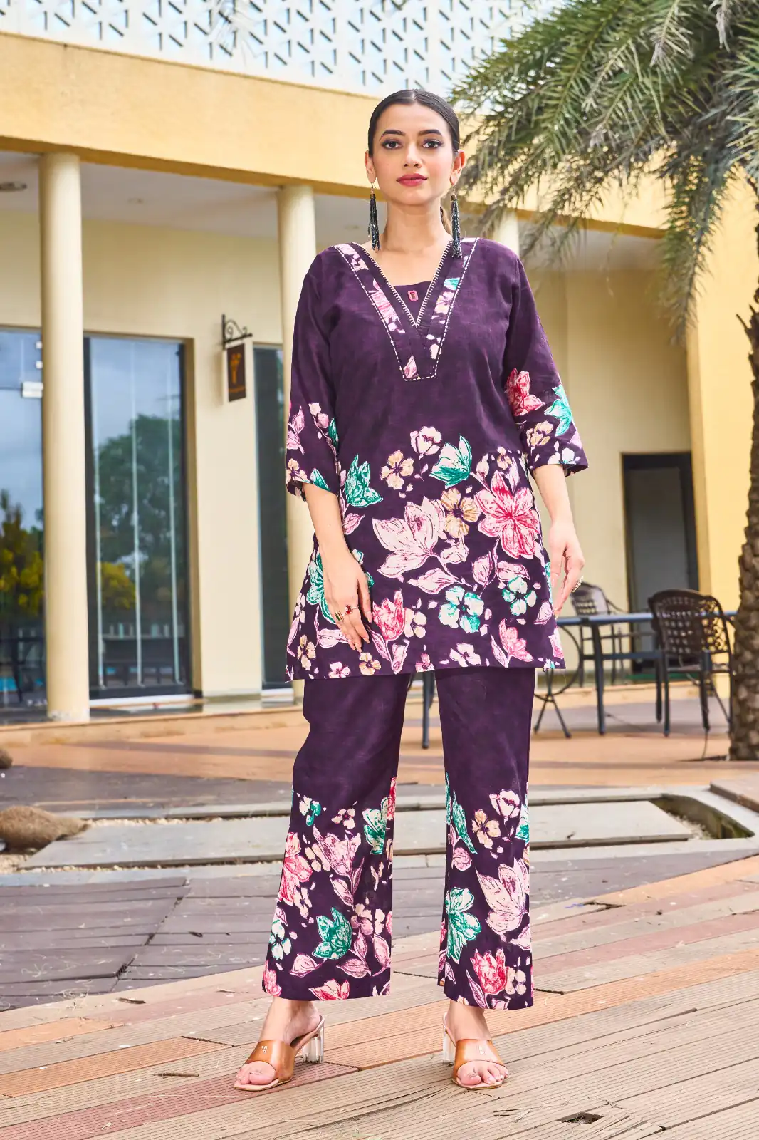DIVA 128 Purple Color Cotton Kurti with Printed Designer Work. Exclusive Offer ₹1749. Delivery 4-6 Working Days. Online Shop now. | Bollywood Kurti, Creative Kurtis, Designer Kurti, Kurti, Party Wear Kurti, Selfie Kurti